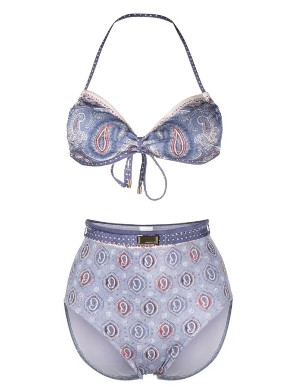Zimmermann Paisley Print Halterneck Bikini